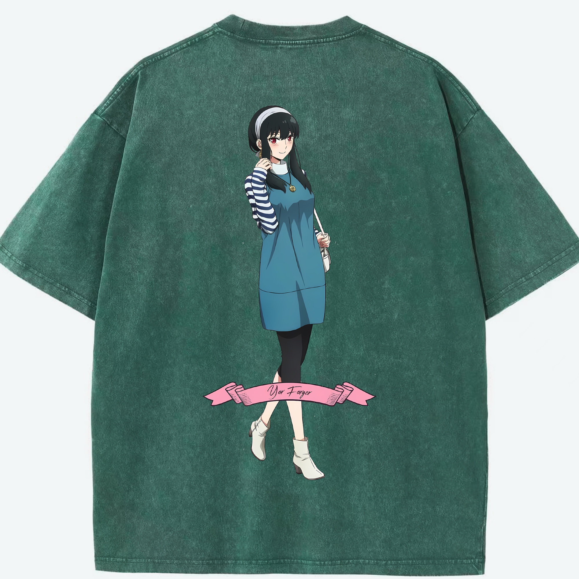 （画像用） SPY×FAMILY间谍家家酒 綿100% ヴィンテージ風 半袖Tシャツ（背面プリント）